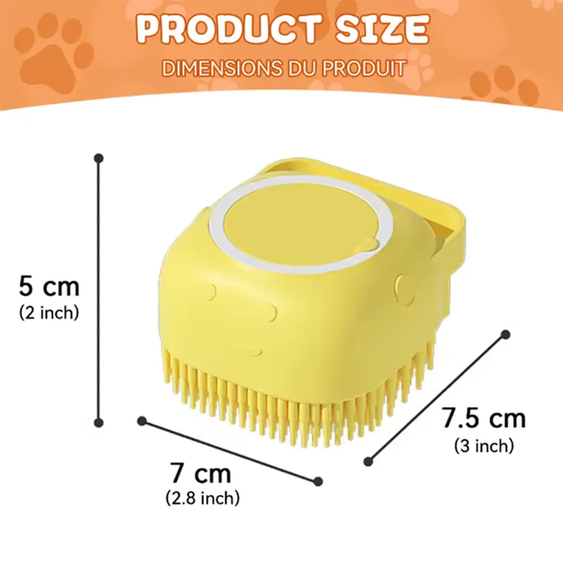 Éponge de lavage pour chien en silicone disponible en plusieurs couleurs