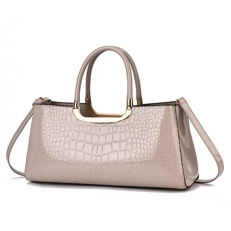 Sac à Main Élégant Motif Croco – Bandoulière Décontractée et Polyvalente