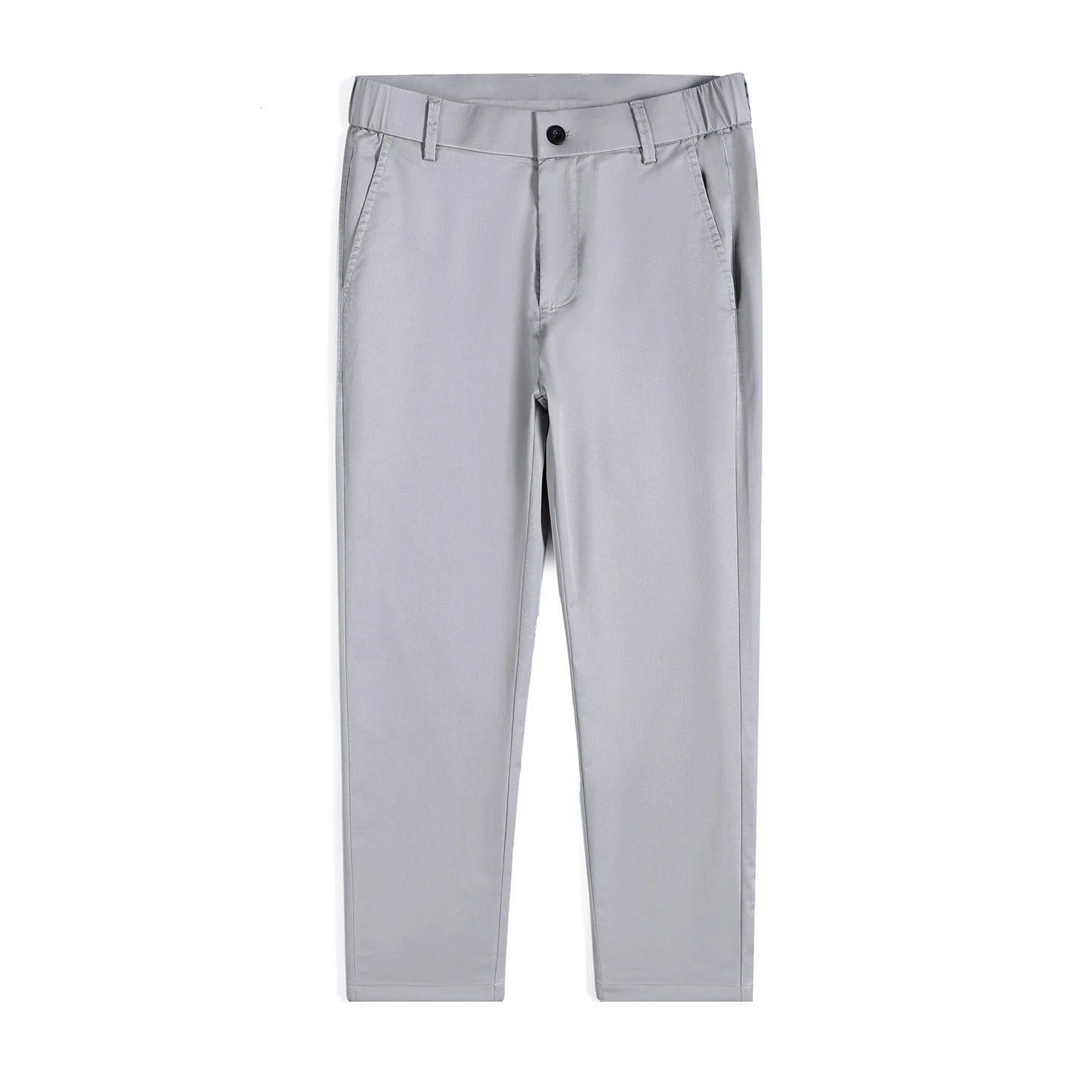 Pantalon en coton pour homme avec taille élastique et jambe droite