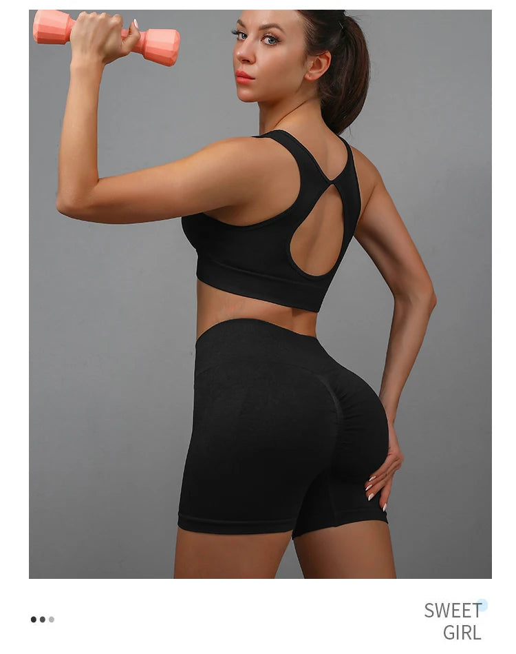 Pantaloncini yoga donna butt lifting – Tummy control, vita alta
