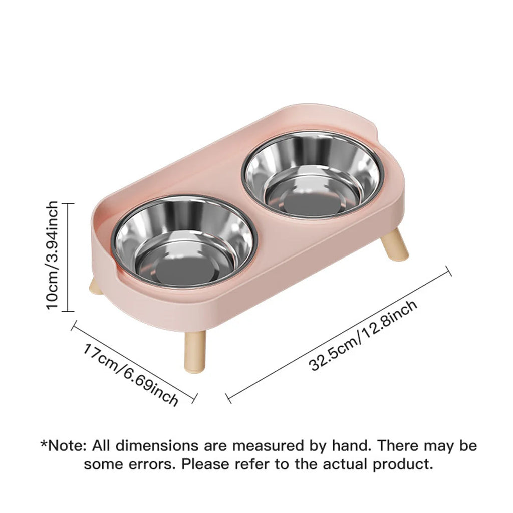 Gamelle Double Surélevée en Acier Inoxydable – Style et Santé pour Votre Animal
