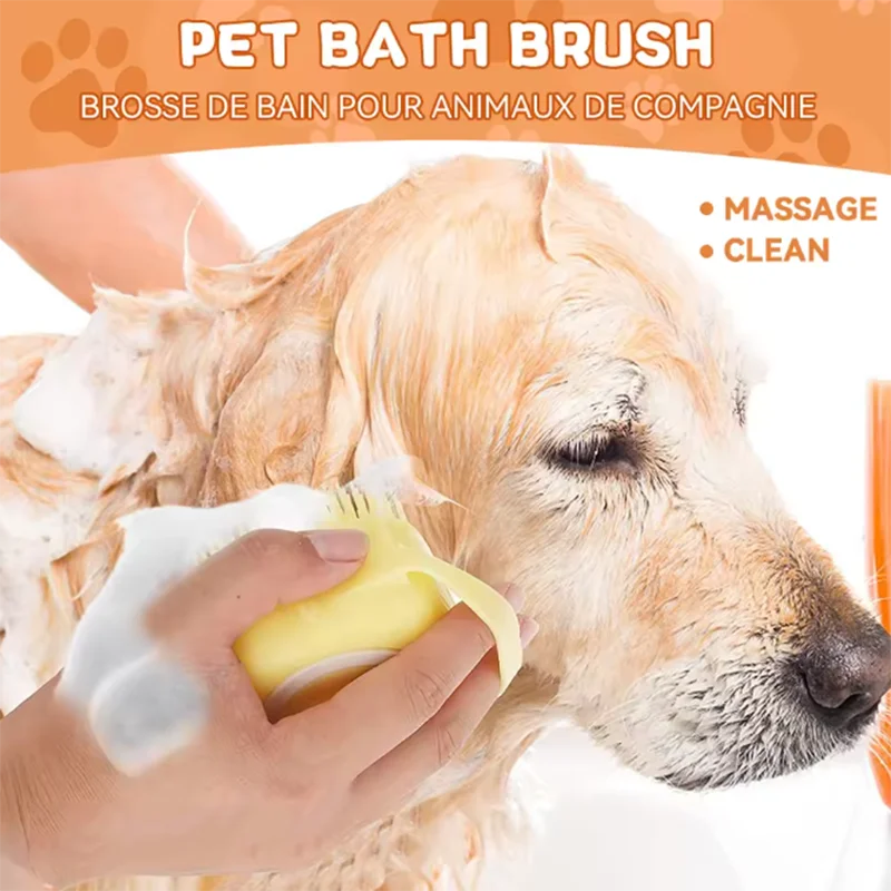Éponge de lavage pour chien en silicone disponible en plusieurs couleurs