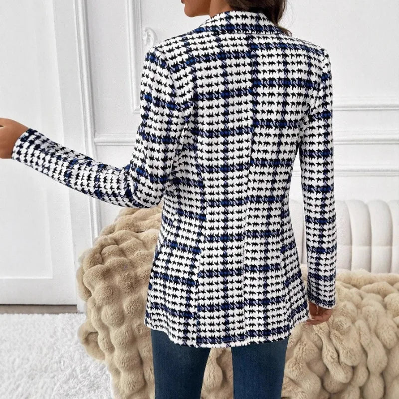 Blazer Elegante a Quadri Donna 2026 – Giacca Chic Primaverile