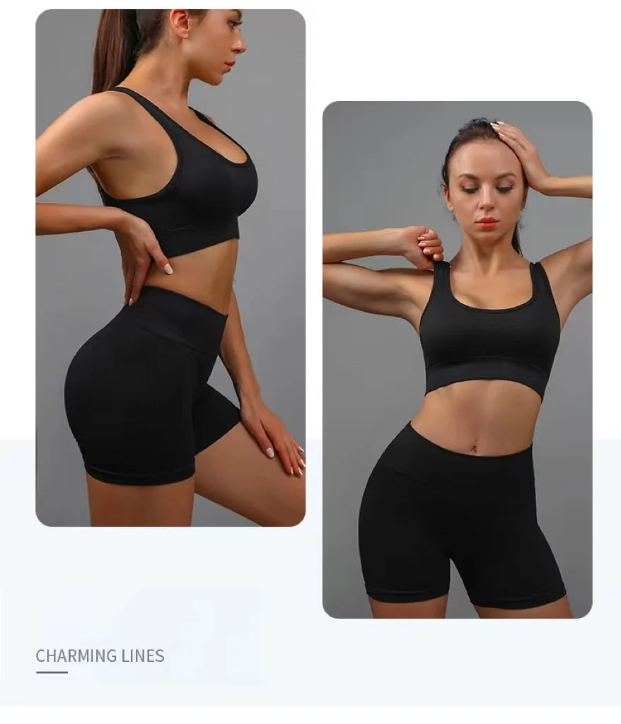 Pantaloncini yoga donna butt lifting – Tummy control, vita alta