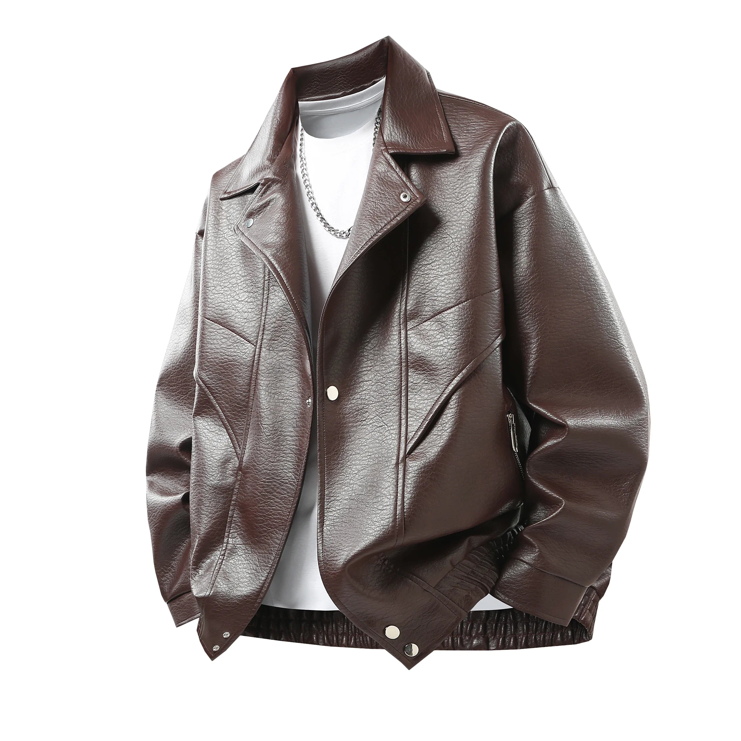 Bequeme und atmungsaktive Lederjacke