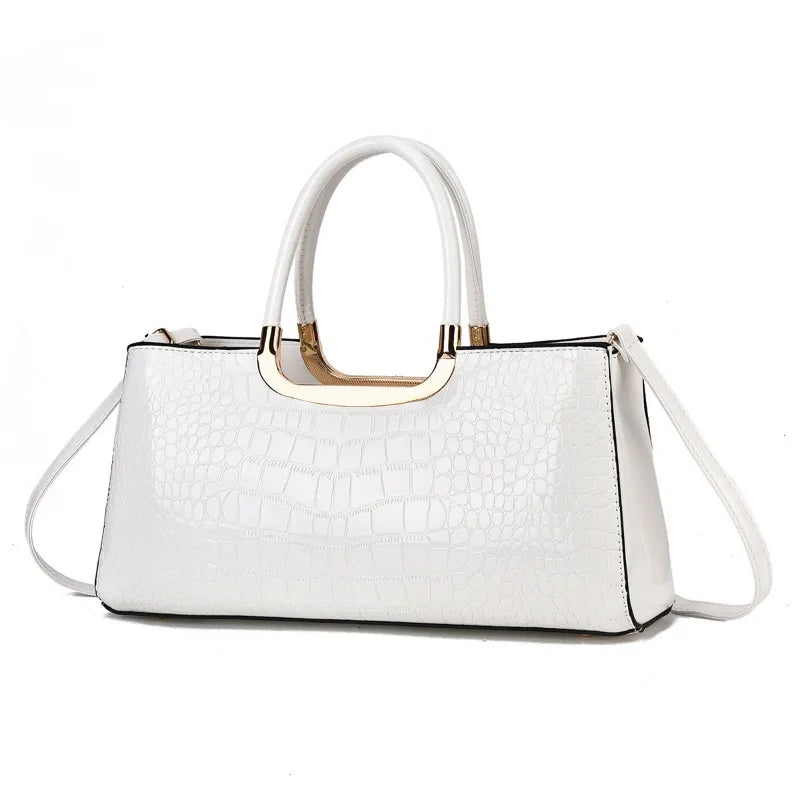 Sac à Main Élégant Motif Croco – Bandoulière Décontractée et Polyvalente