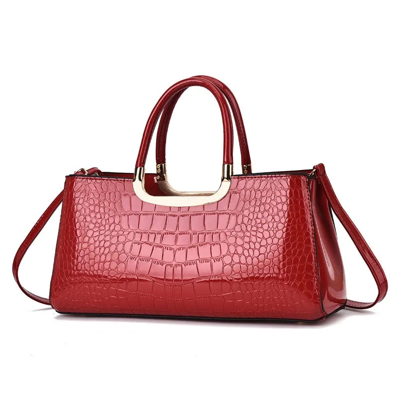 Sac à Main Élégant Motif Croco – Bandoulière Décontractée et Polyvalente