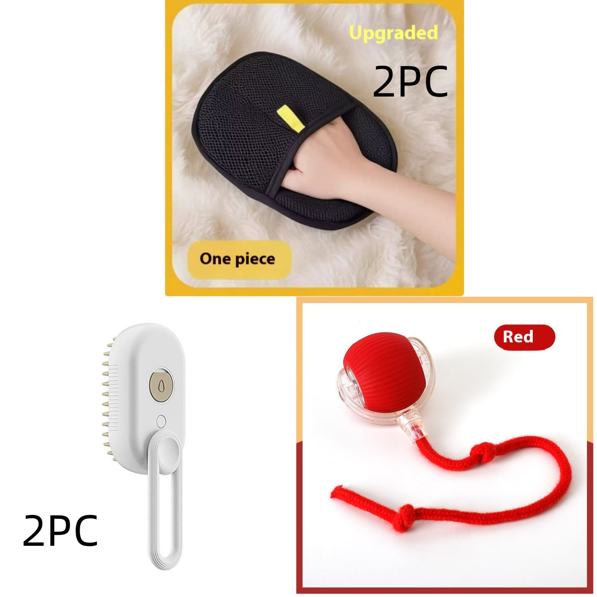 Spazzola a Vapore per Gatti e Cani 3 in 1 – Spazzola Elettrica con Spray per Massaggio