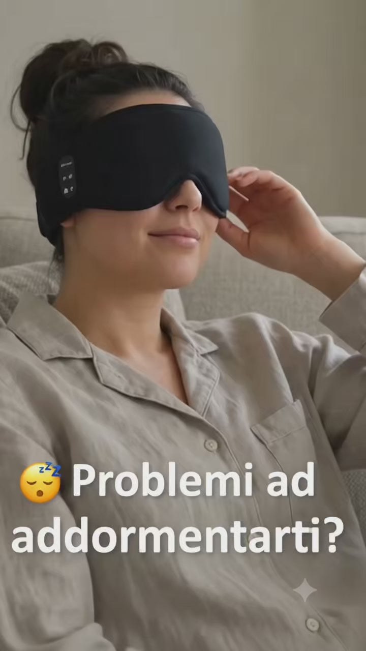 Maschera per il Sonno Smart Bluetooth – Elimina l'Insonnia e Rilassati con la Musica