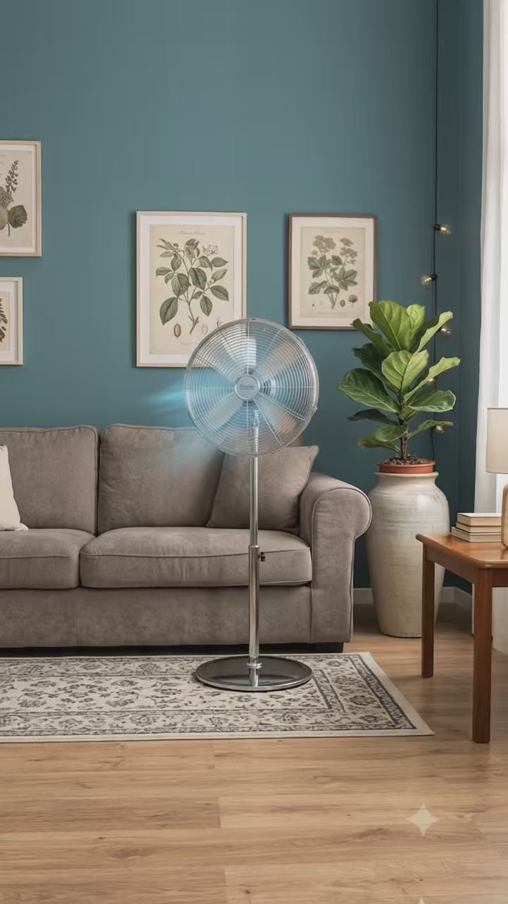 Ventilatore Vintage EnergySilence 620: Design Retro in Acciaio Cromato con Motore in Rame Ultra-Silenzioso
